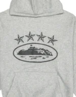 Corteiz 4Starz Alcatraz Hoodie in Grey