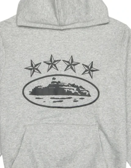 Corteiz 4Starz Alcatraz Hoodie in Grey
