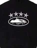 Corteiz 4Starz Alcatraz Hoodie in Black