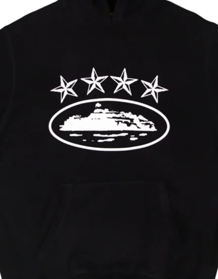Corteiz 4Starz Alcatraz Hoodie in Black