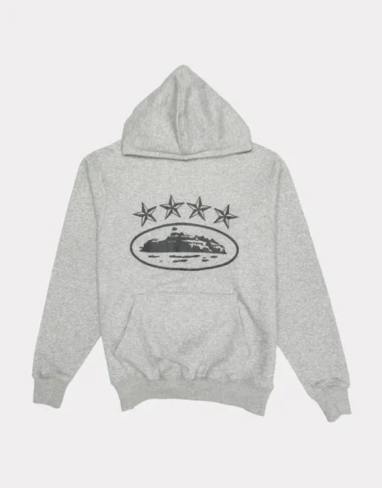 Corteiz 4Starz Alcatraz Hoodie in Grey