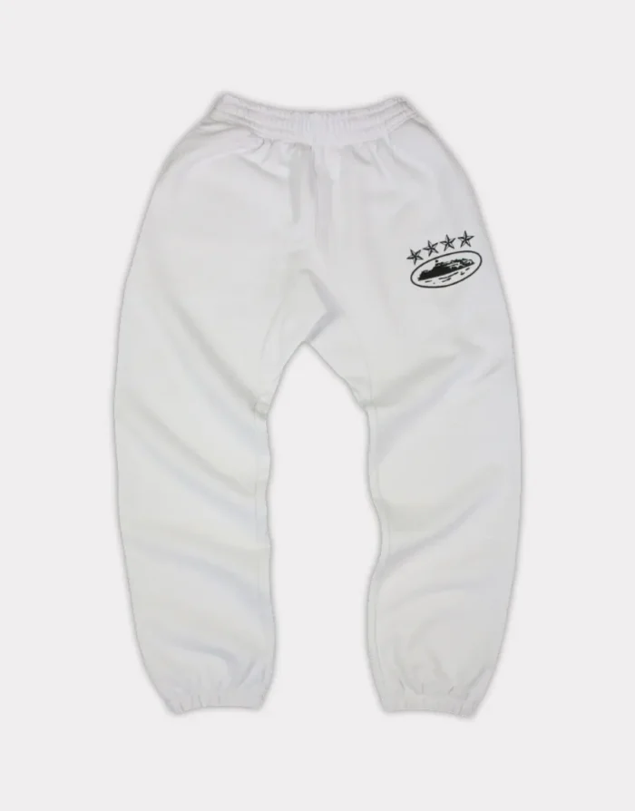 Corteiz 4Starz Alcatraz Sweatpants in White