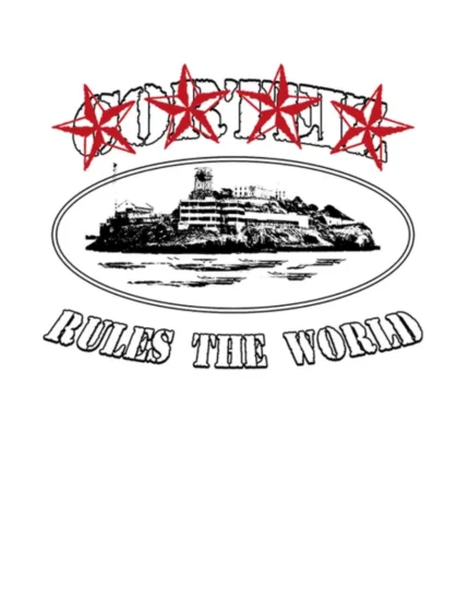 Corteiz 4Starz Alcatraz T-shirt in White
