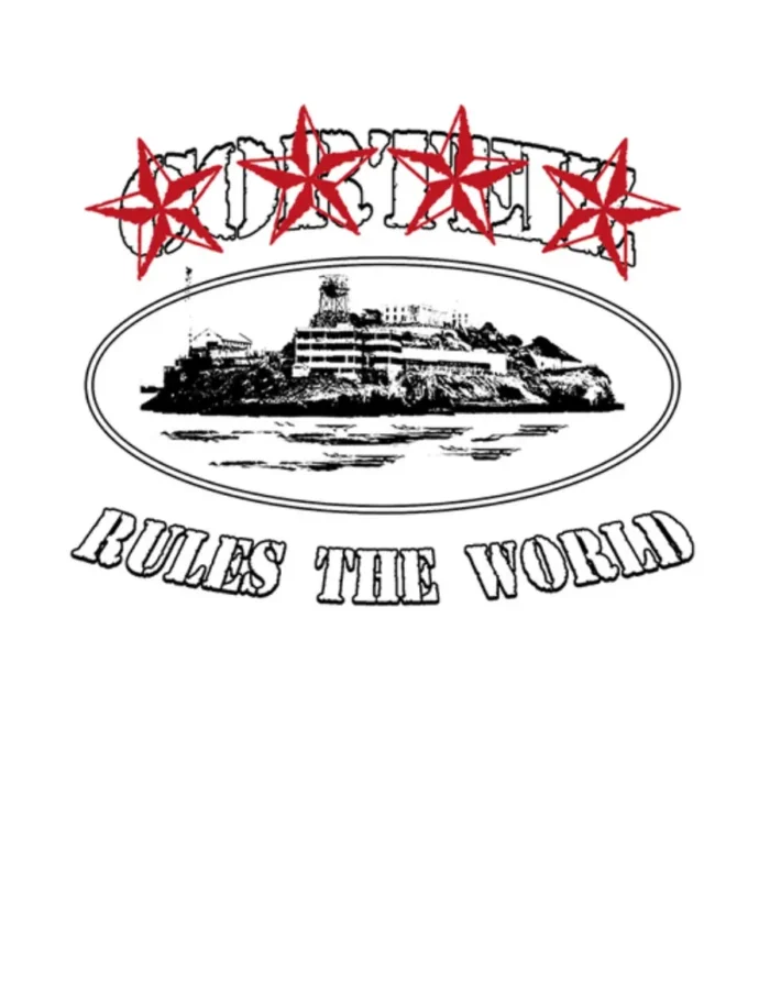 Corteiz 4Starz Alcatraz T-shirt in White