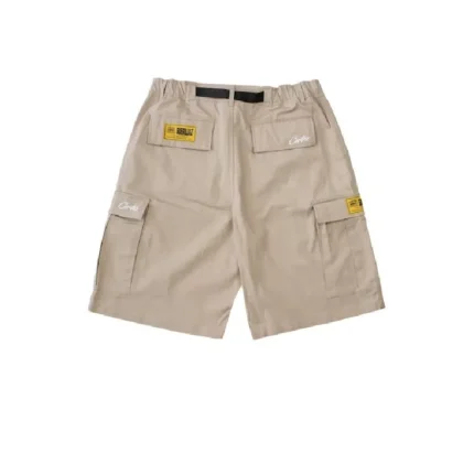 Corteiz Alcatraz Cargo Shorts in Beige