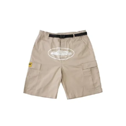 Corteiz Alcatraz Cargo Shorts in Beige