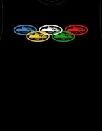 Corteiz Alcatraz Olympic T-shirt in Black