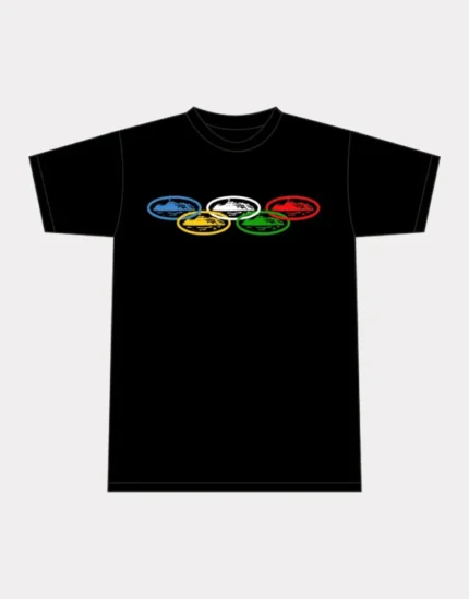 Corteiz Alcatraz Olympic T-shirt in Black