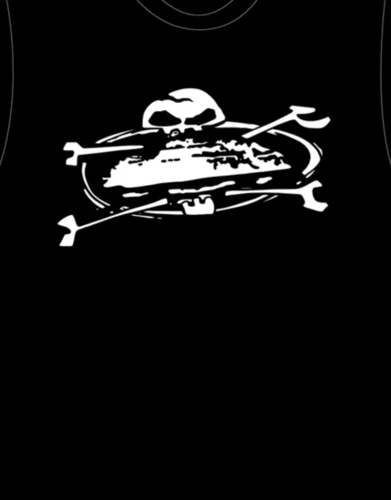 Corteiz Alcatraz Skull T-shirt in Black