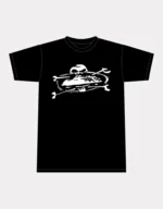 Corteiz Alcatraz Skull T-shirt in Black
