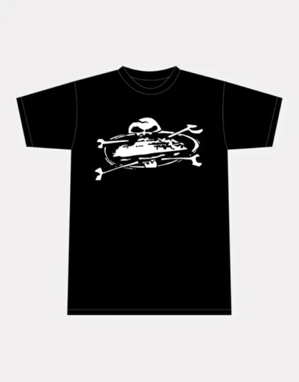 Corteiz Alcatraz Skull T-shirt in Black