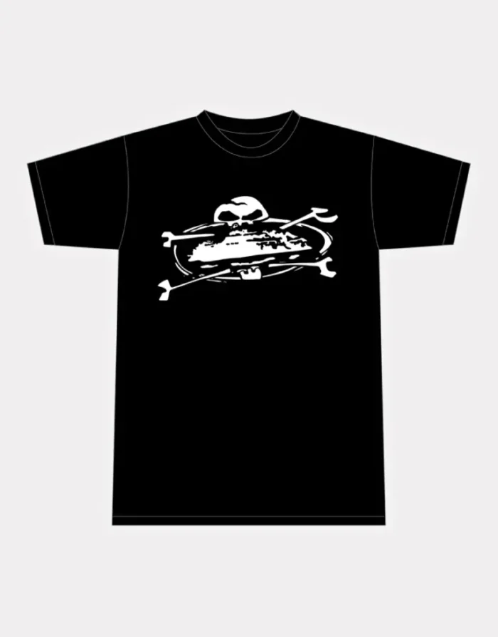 Corteiz Alcatraz Skull T-shirt in Black