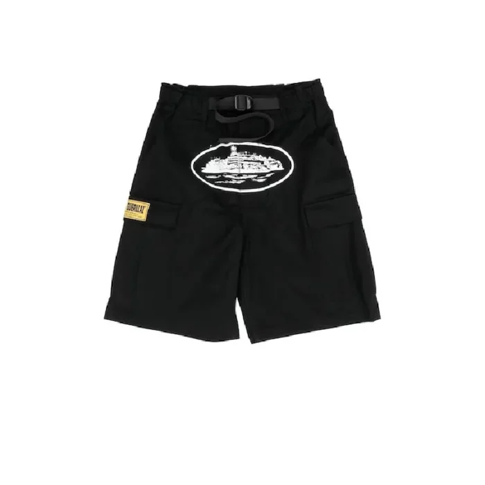 Corteiz Guerillaz 21′ Cargo Shorts in Black