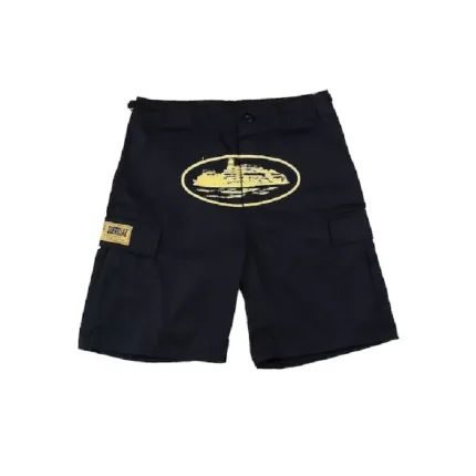 Corteiz Guerillaz 21′ Shorts in Black/ Yellow