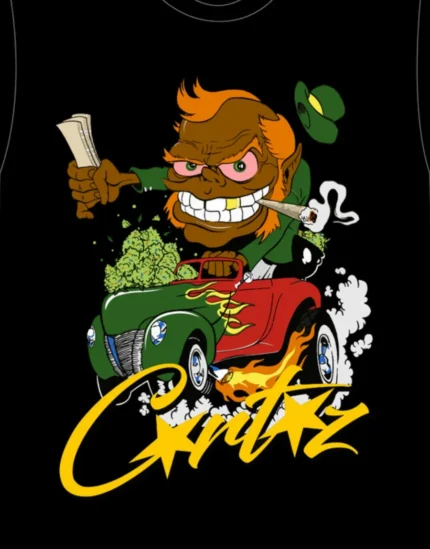 Corteiz Leprechaun 420 T-shirt in Black