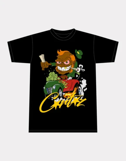 Corteiz Leprechaun 420 T-shirt in Black