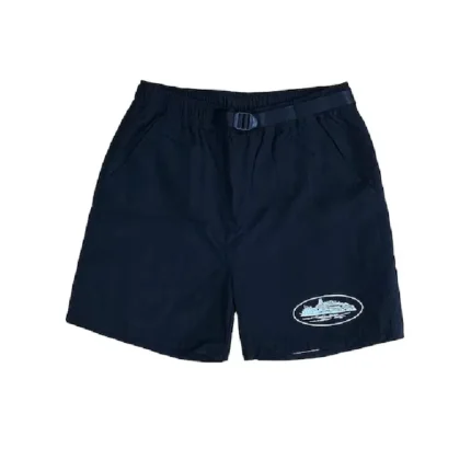 Corteiz Nylon Litework Shorts in Black
