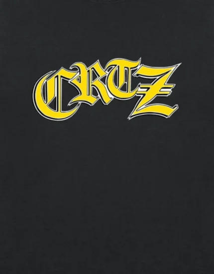 Corteiz Old English T-Shirt in Black