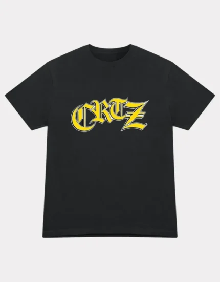 Corteiz Old English T-Shirt in Black