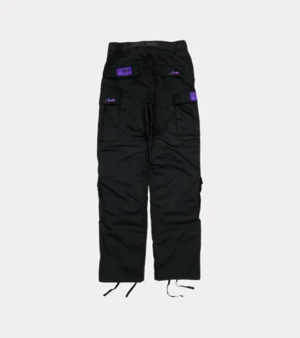 Corteiz Purp Guerillaz Cargos in Black/Purple