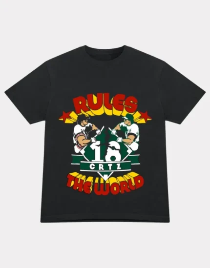 Corteiz Rtw Baseball T-Shirt with Black