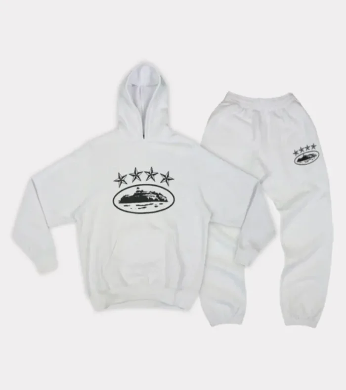Corteiz Tracksuit in White