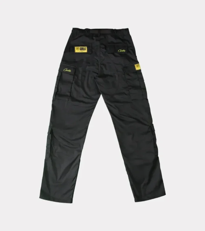 Corteiz Yella Guerillaz Cargos in Black/Yellow